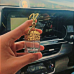 Golden Car Aromatizer Diffuser Bottle(square shape, transparent-10ml)